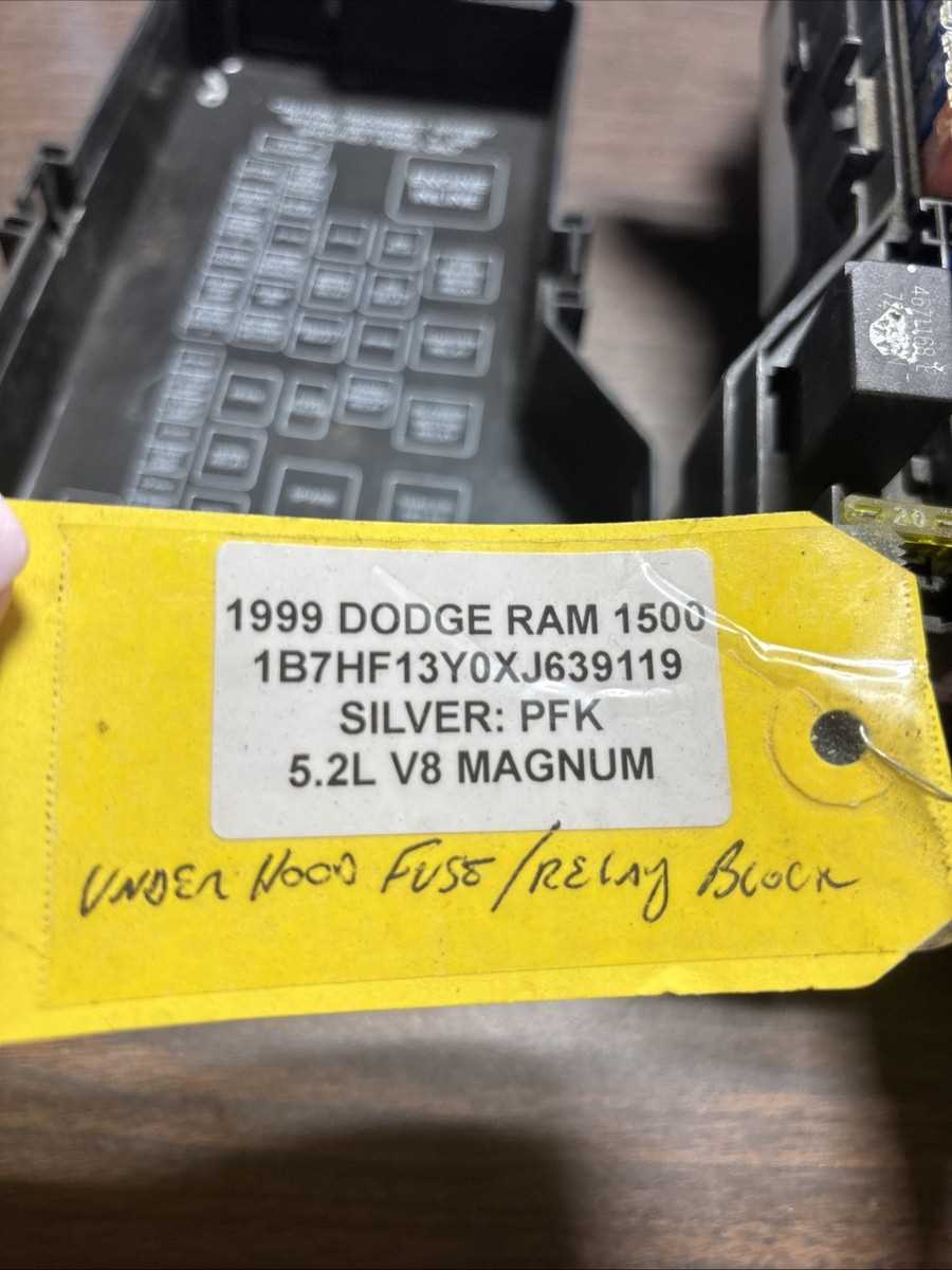 1999 dodge ram fuse box diagram