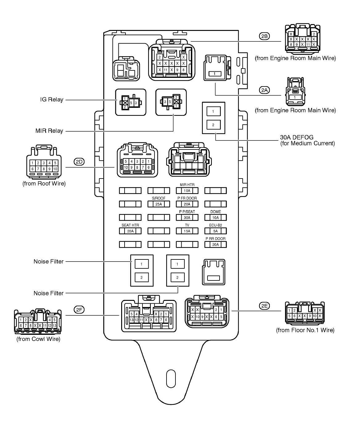 1999 lexus rx300 fuse box diagram