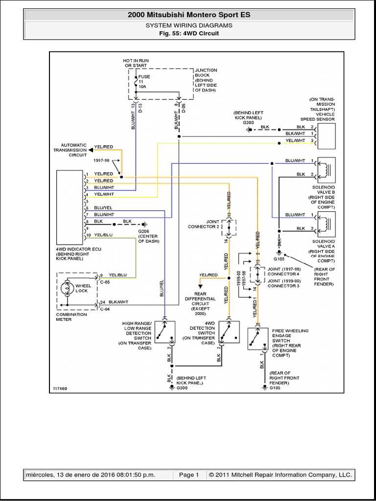 2000 montero sport fuse box diagram