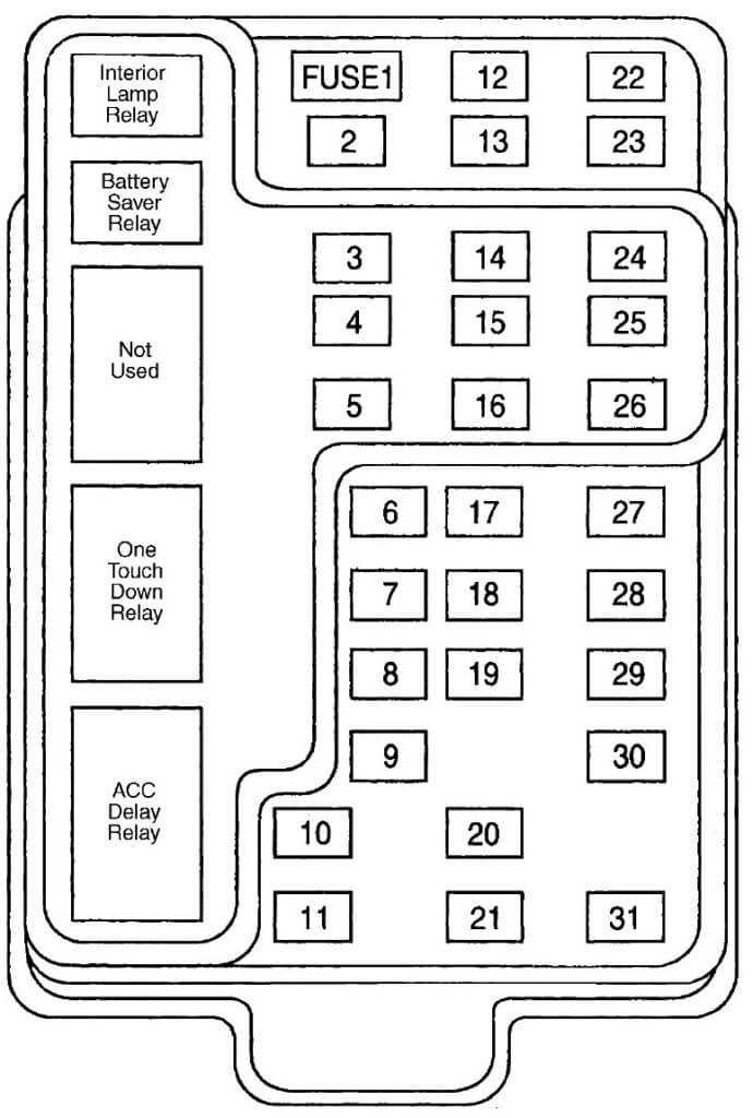 2000 ford escort fuse box diagram