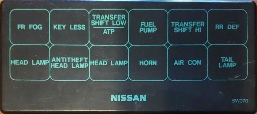 2000 nissan pathfinder fuse box diagram