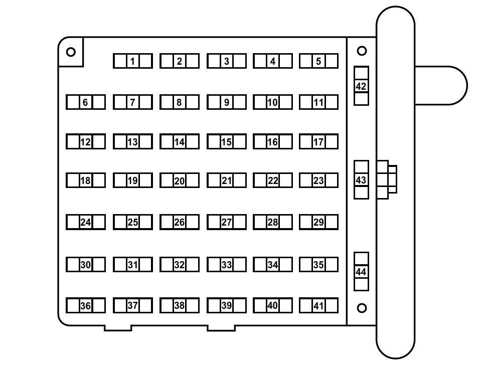 2001 f250 fuse box diagram under hood