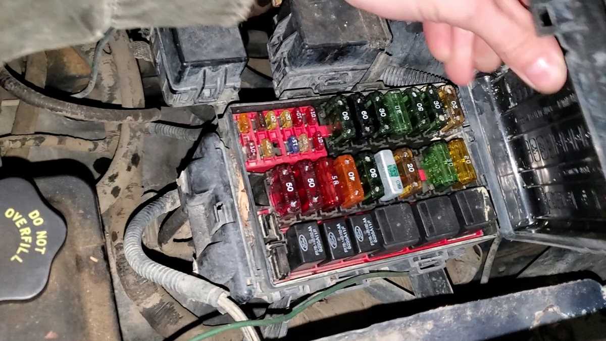 2001 f350 fuse box diagram under dash