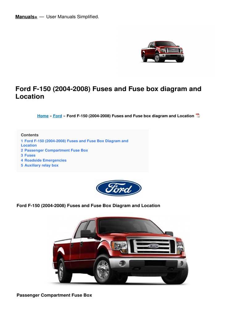 2001 ford f150 under hood fuse box diagram