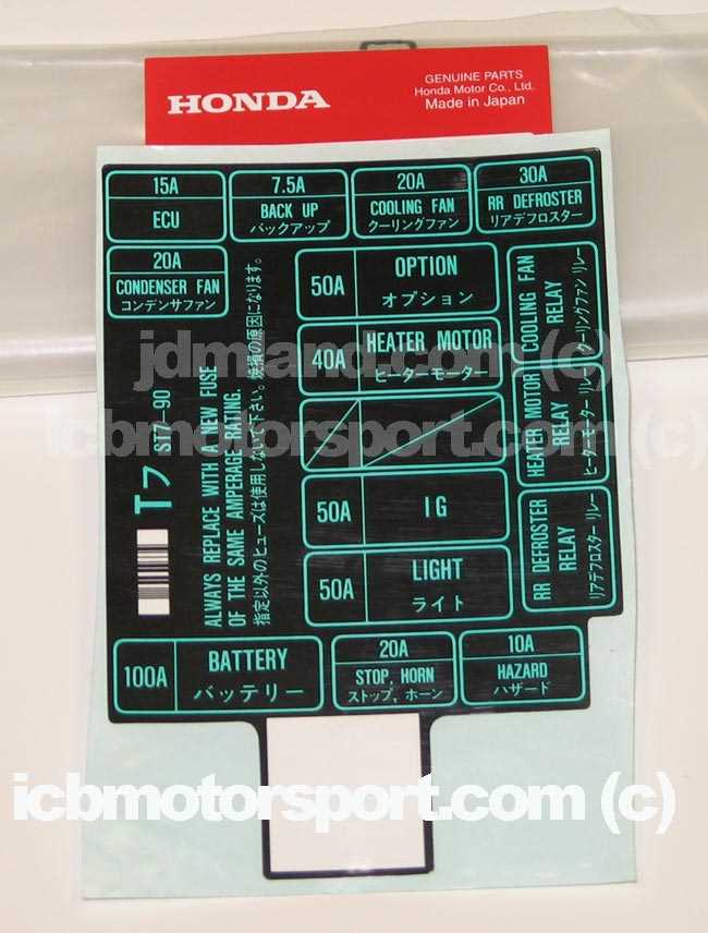 2001 integra fuse box diagram