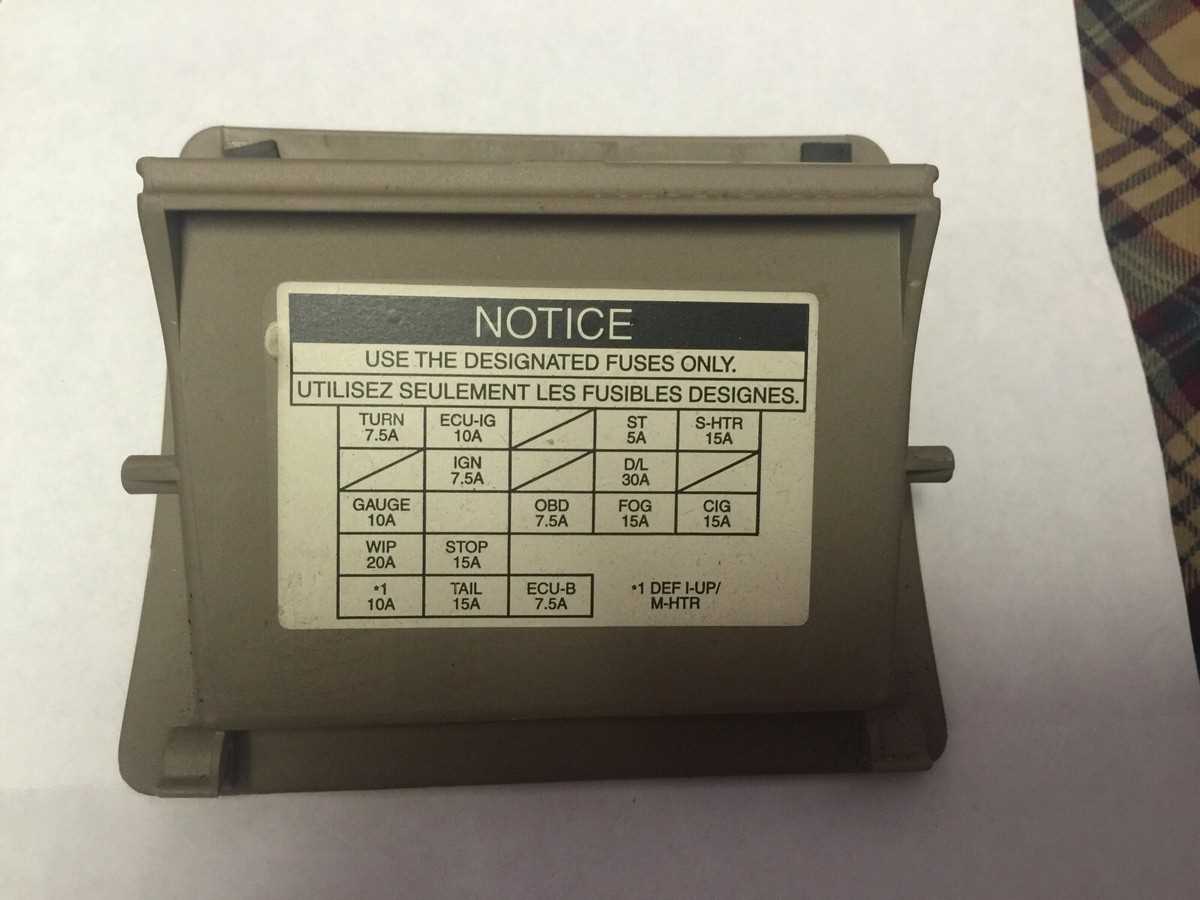 2001 toyota camry fuse diagram