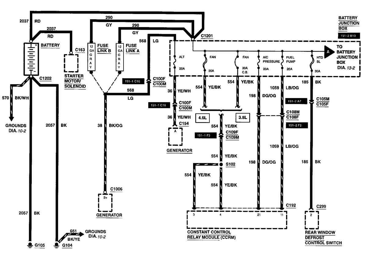 2001 v6 mustang fuse box diagram