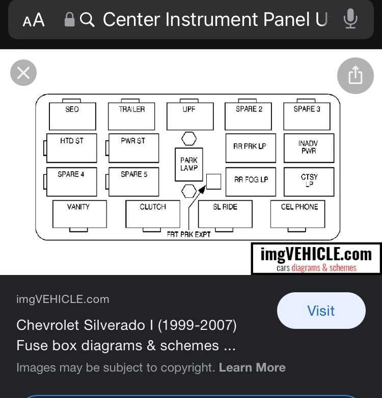 2001 chevy tahoe fuse box diagram