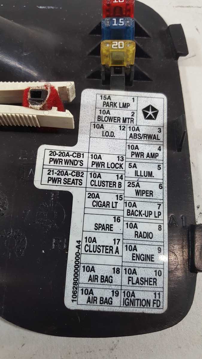 2001 dodge ram 3500 fuse box diagram