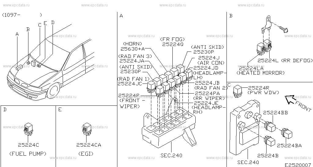 2001 nissan sentra fuse box diagram