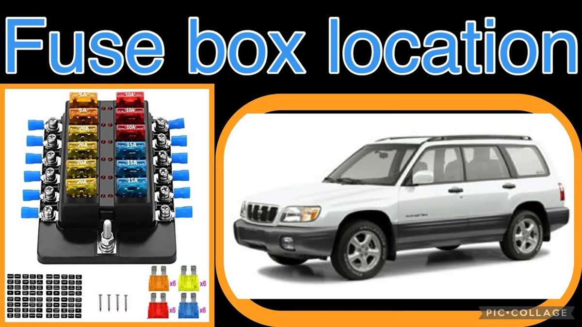 2001 subaru forester fuse box diagram