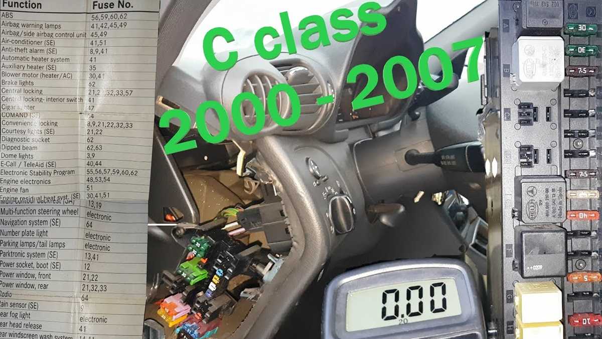 2002 mercedes c230 fuse diagram