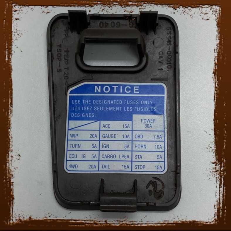 2002 toyota sequoia fuse diagram