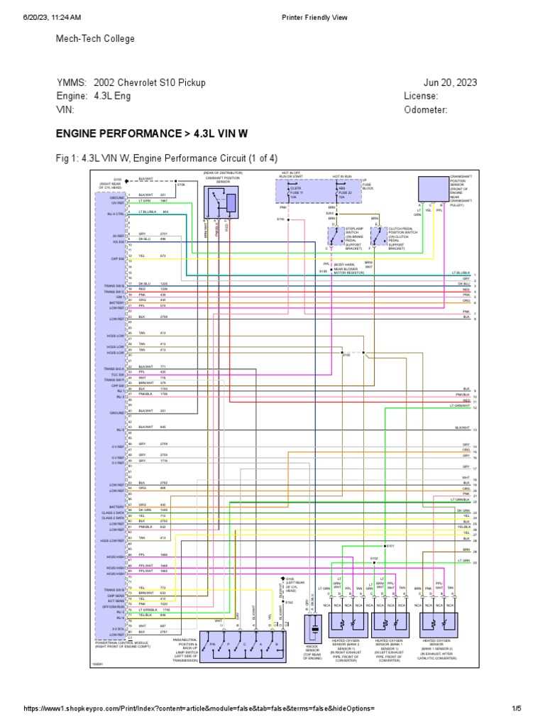 2002 chevy s10 fuse box diagram