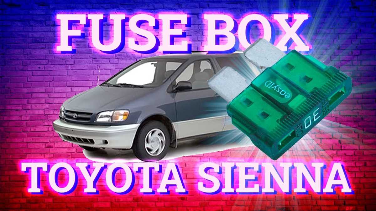 2002 toyota sienna fuse box diagram