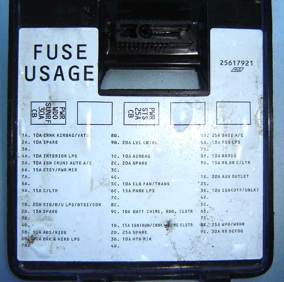 2003 buick lesabre fuse diagram