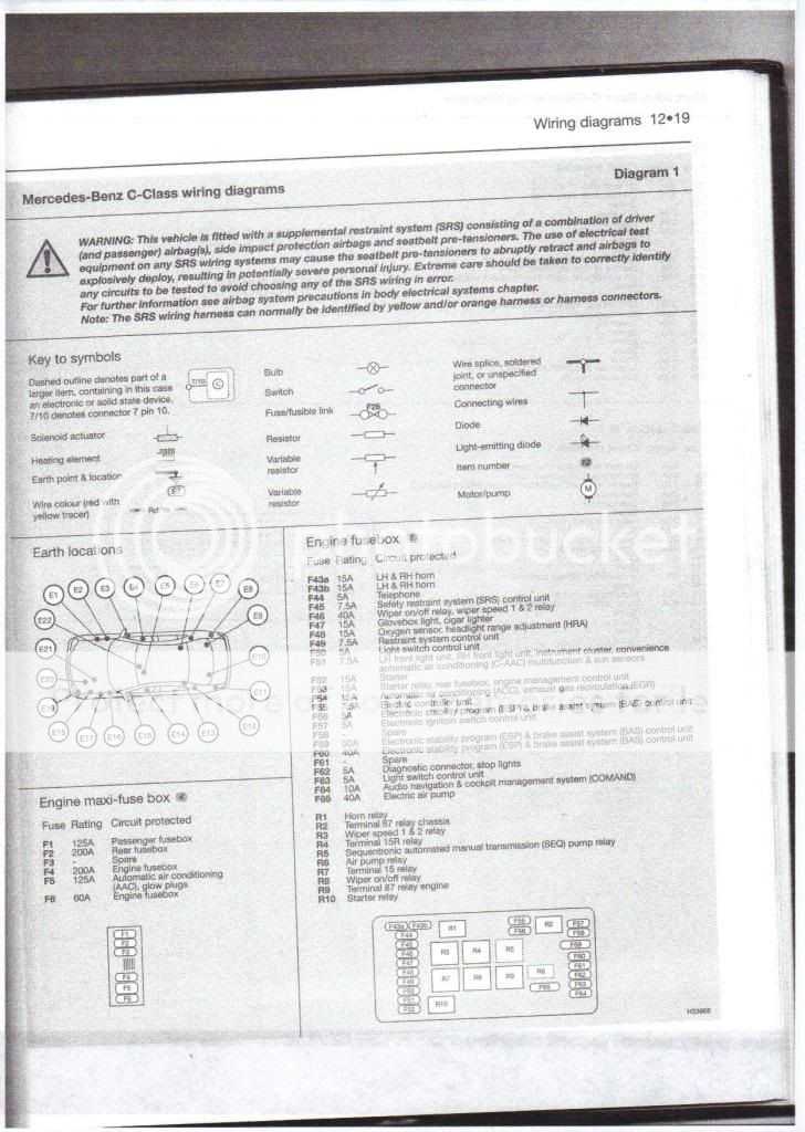 2003 mercedes c240 fuse box diagram