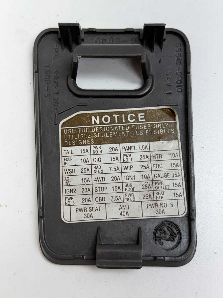 2003 sequoia fuse box diagram