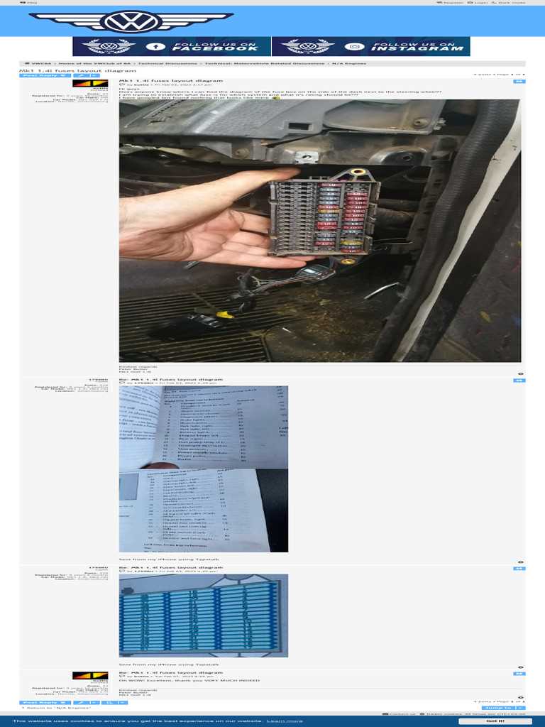2003 vw golf fuse diagram