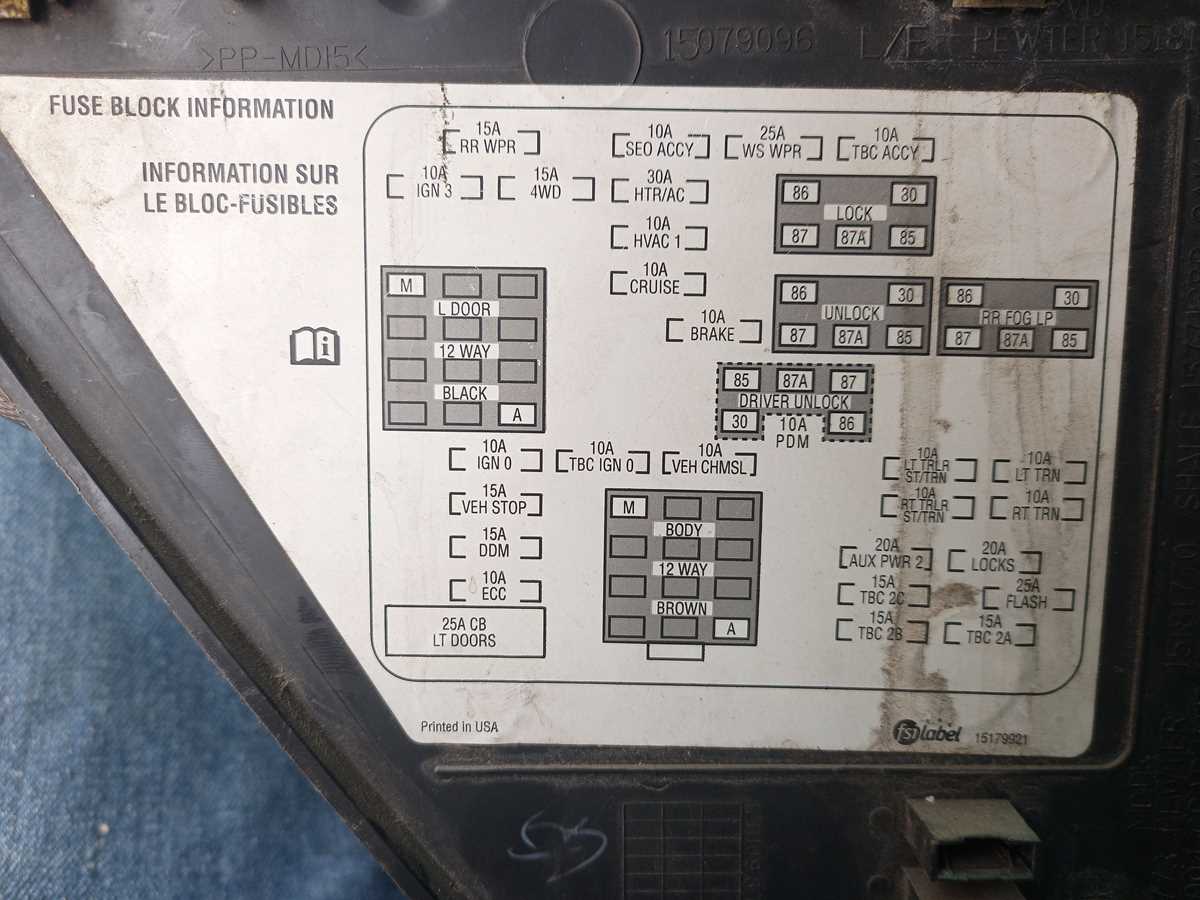 2004 chevy express van fuse box diagram
