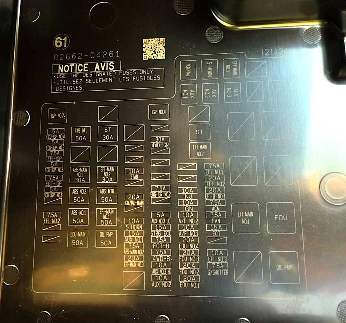 2004 tacoma fuse box diagram