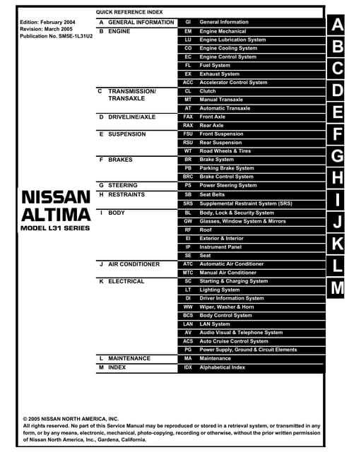 2005 nissan altima 2.5 fuse box diagram