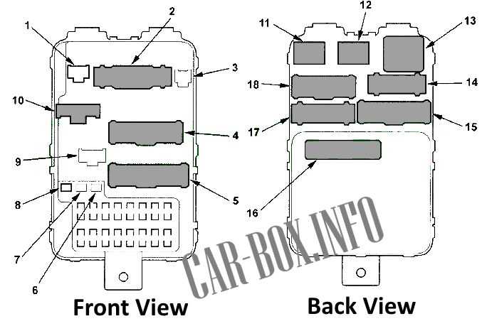 2005 honda pilot fuse box diagram