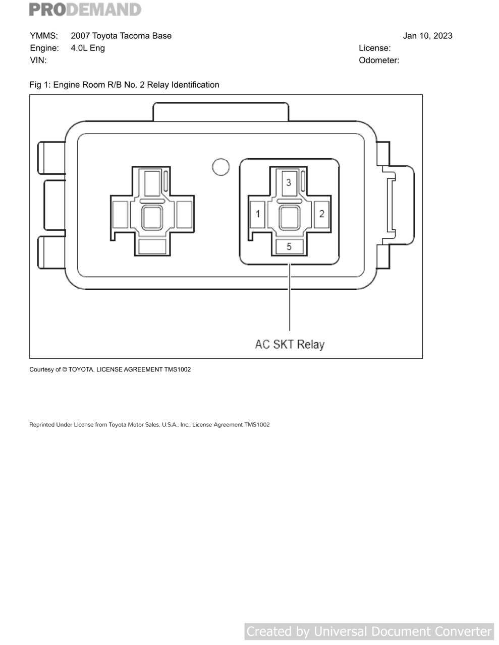 2007 4runner fuse box diagram