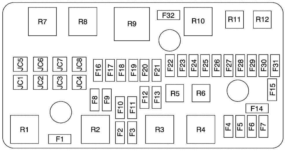 2007 cadillac sts fuse box diagram