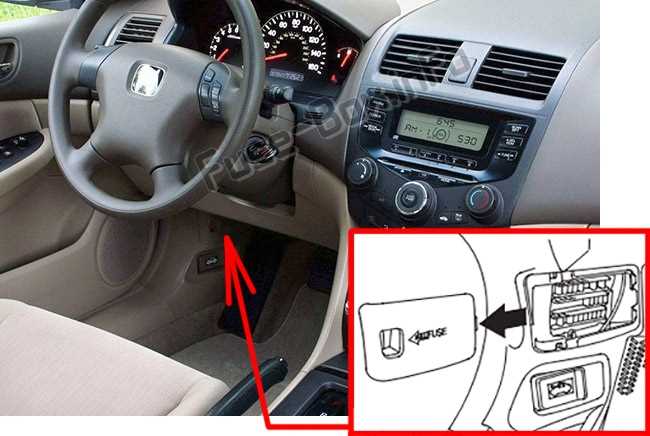 2007 honda accord interior fuse box diagram