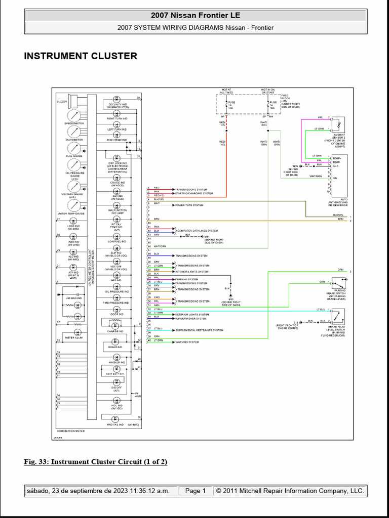 2007 nissan frontier fuse box diagram