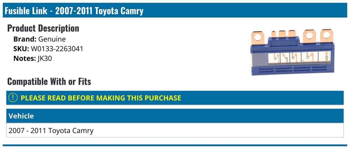 2007 toyota camry fuse diagram