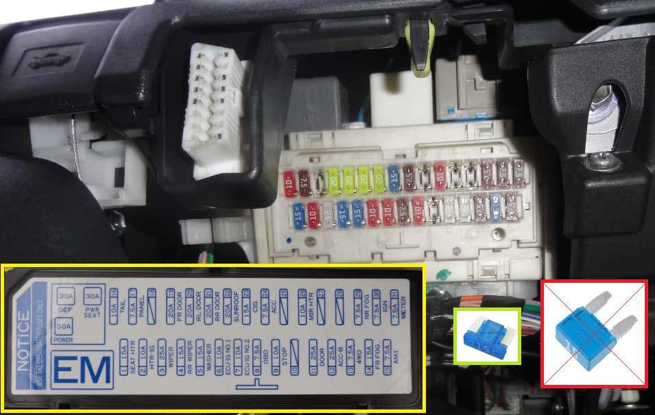 2007 toyota yaris fuse diagram