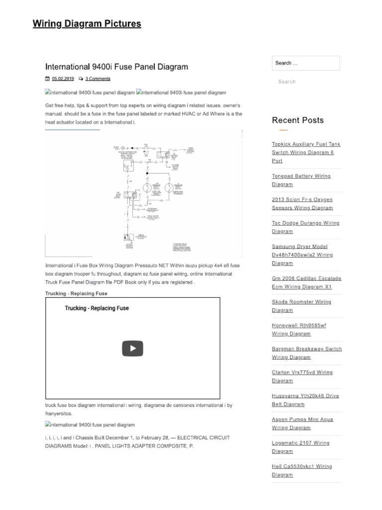 2007 international 9400i fuse diagram 2007 international 9400i fuse diagram