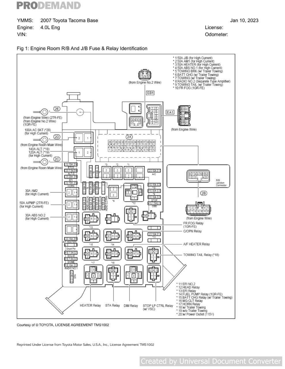 2007 lexus gx470 fuse box diagram