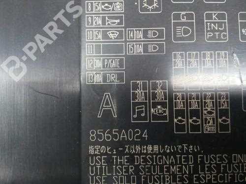 2008 mitsubishi outlander fuse box diagram