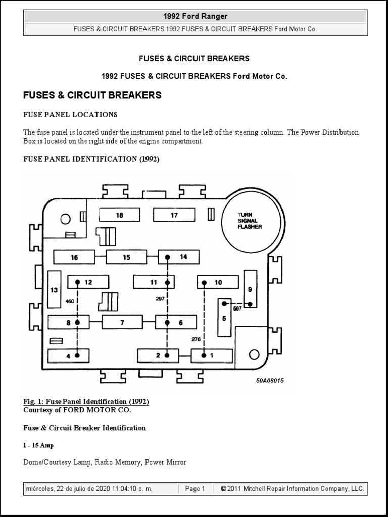 2009 ford ranger 2.3 fuse box diagram
