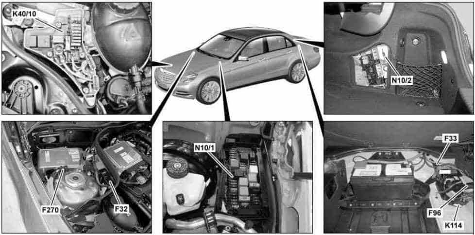 2010 mercedes e350 fuse box diagram