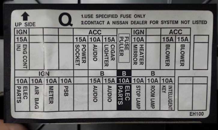 2011 infiniti fx35 fuse box diagram