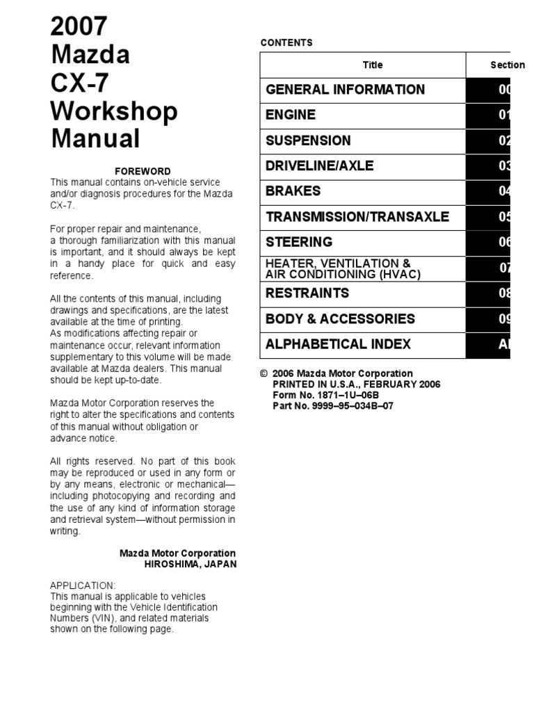 2011 mazda cx7 fuse box diagram
