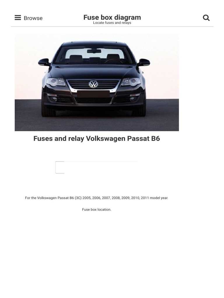 2011 passat fuse box diagram
