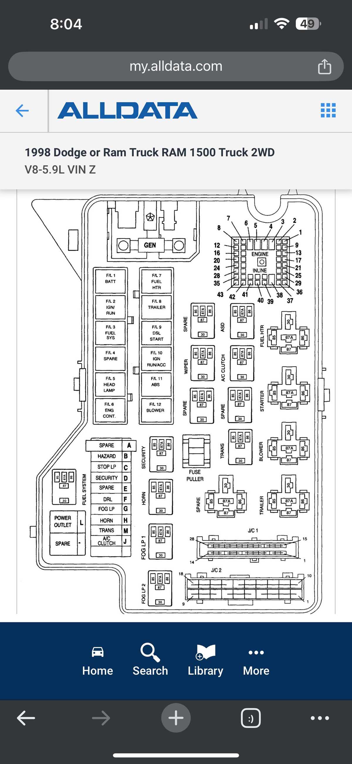 2012 ram 1500 fuse diagram