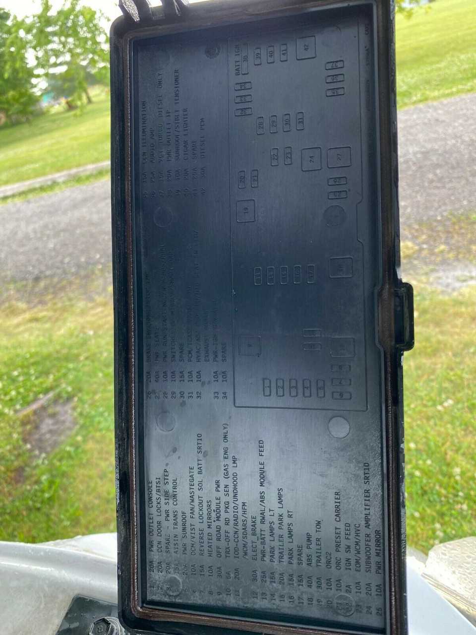 2012 ram 2500 fuse diagram