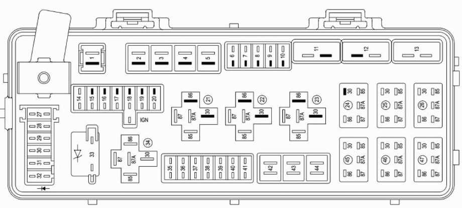 2013 dodge challenger fuse diagram