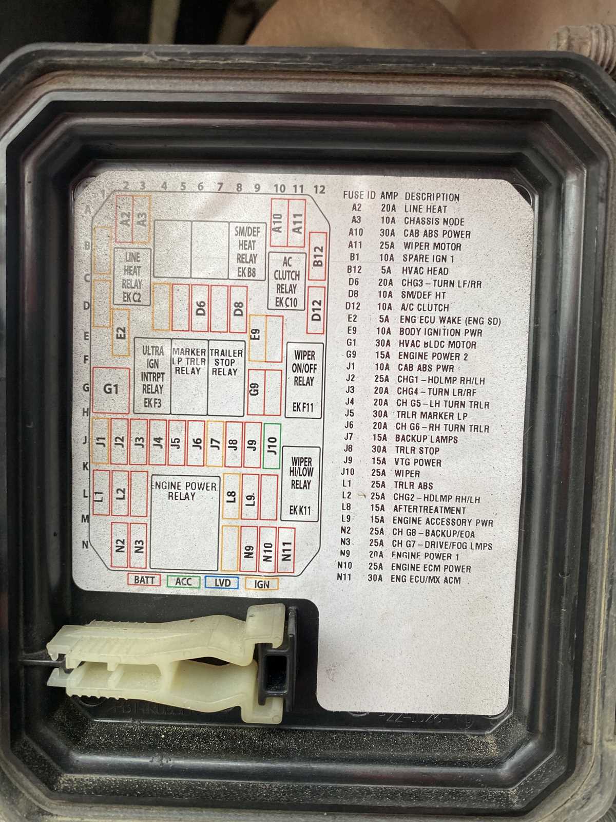 2014 kenworth t680 fuse panel diagram