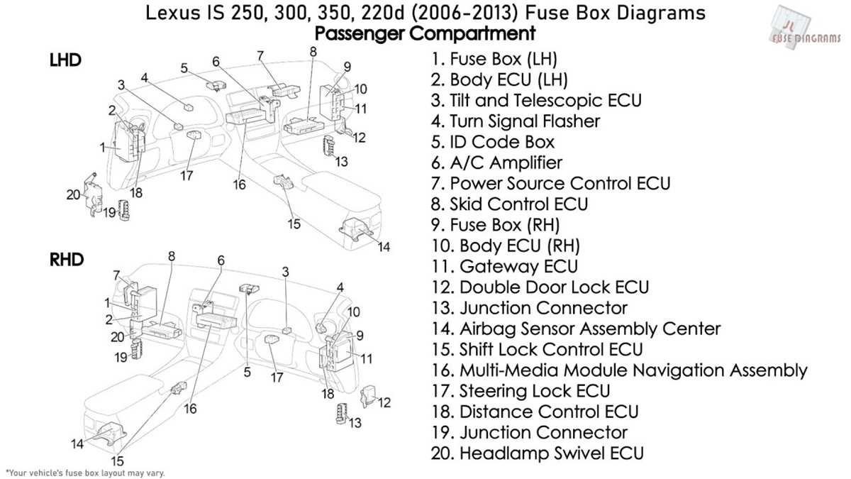 2014 lexus is250 fuse box diagram