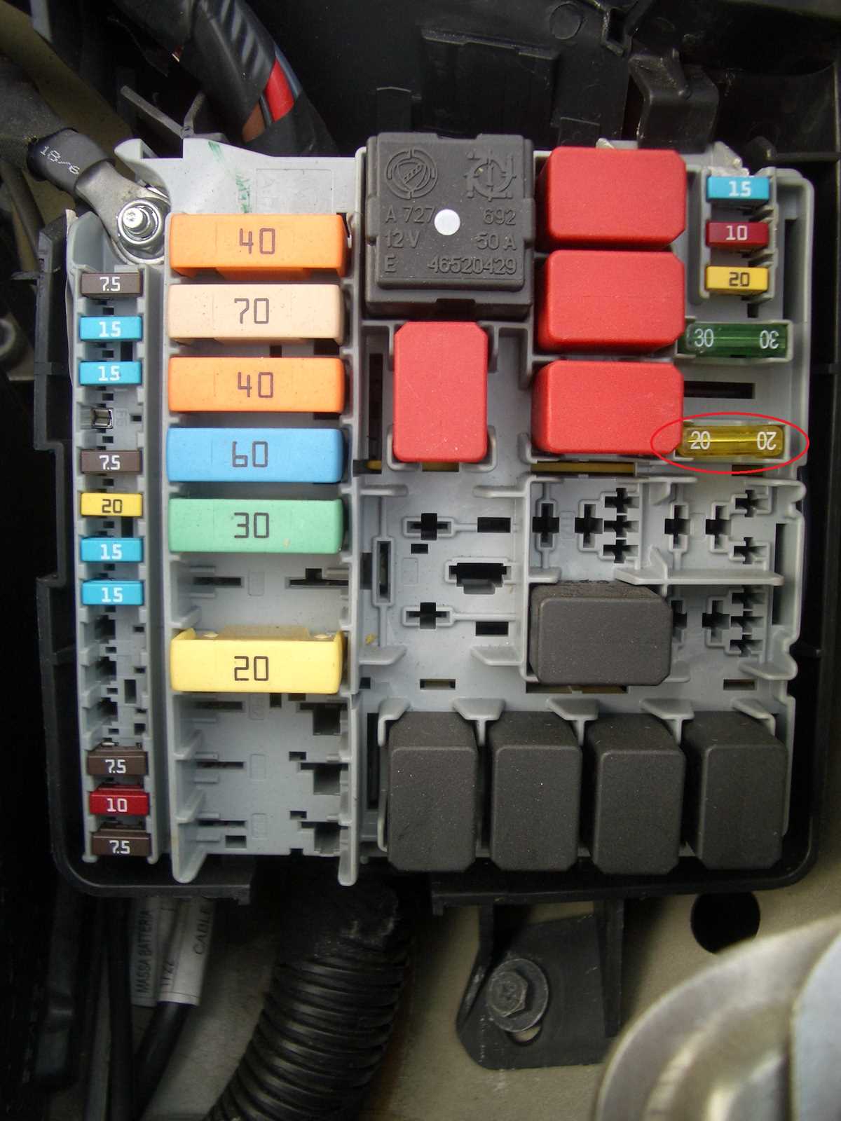 2014 fiat 500l fuse box diagram
