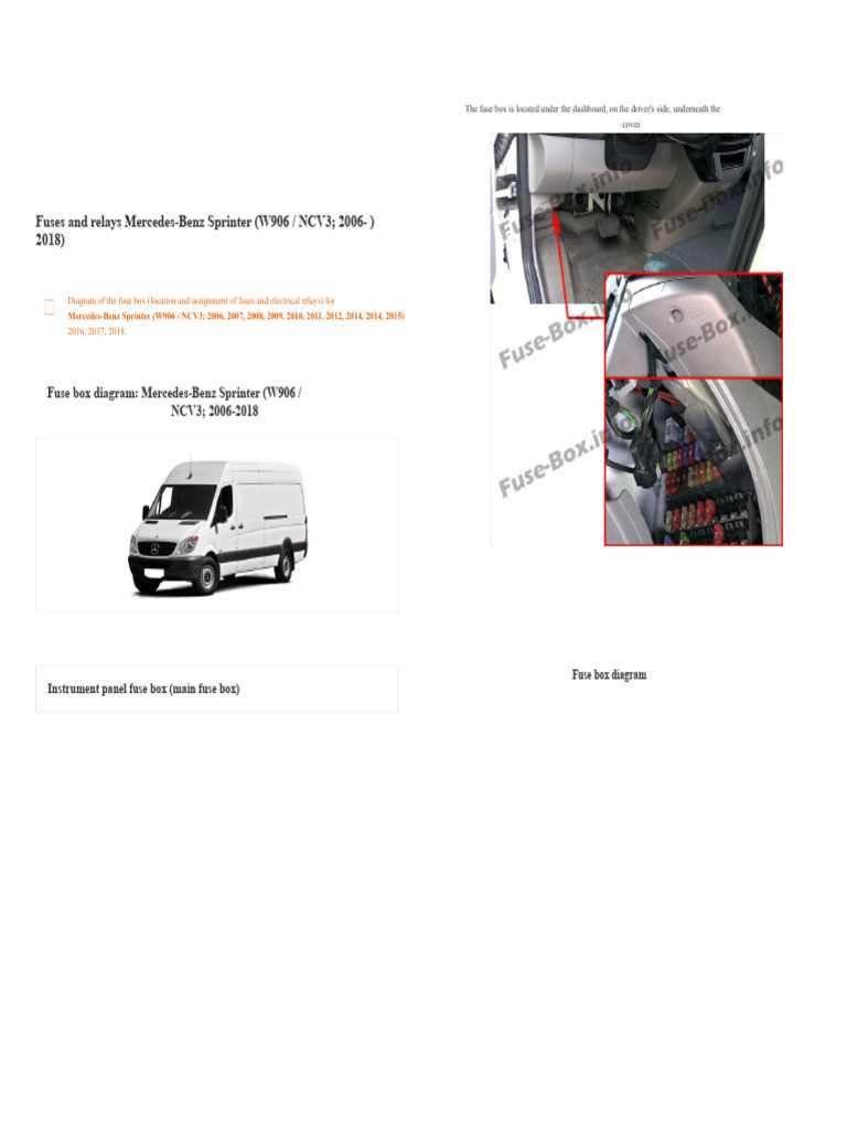 2014 sprinter fuse box diagram