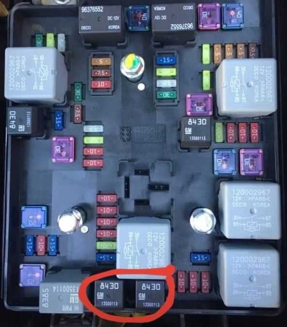 2015 chevy sonic fuse box diagram