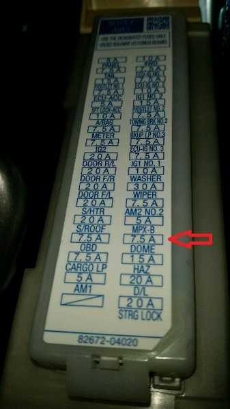 2015 toyota tacoma fuse box diagram